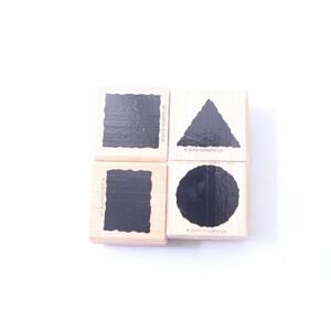 Geometric Figures, Message Stamp Set, Square, Triangle, Rectangle, Circle